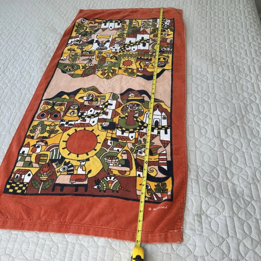 Vintage Hilasal Cotton Towel Fernando LA Palma Design Sheet Hand Mat El Salvador